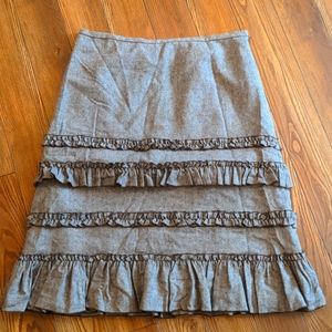 Anne Taylor Loft Brown Tweed Skirt 14